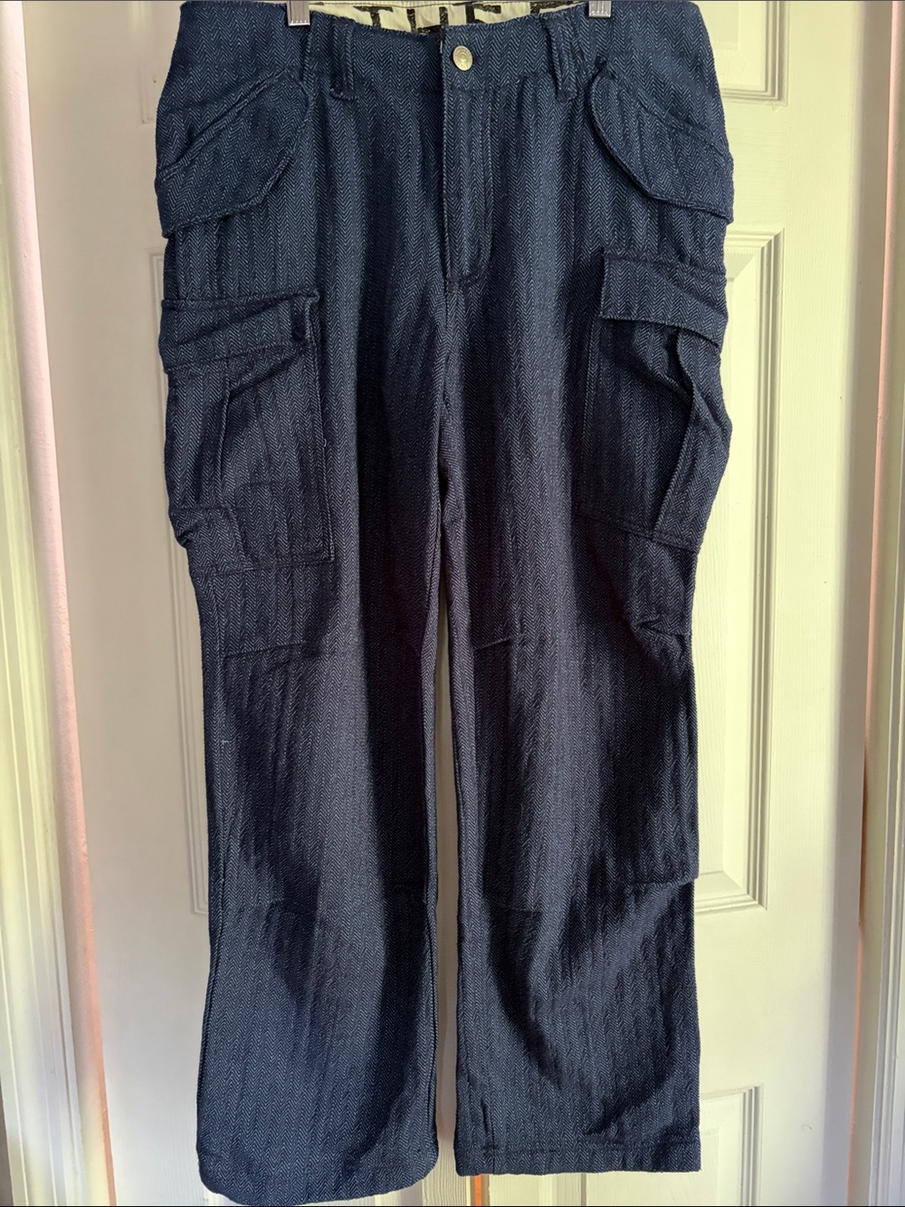 We The Free Navy Blue Straight Leg Cargo Pants